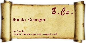 Burda Csongor névjegykártya