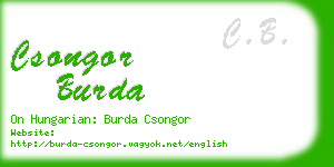 csongor burda business card